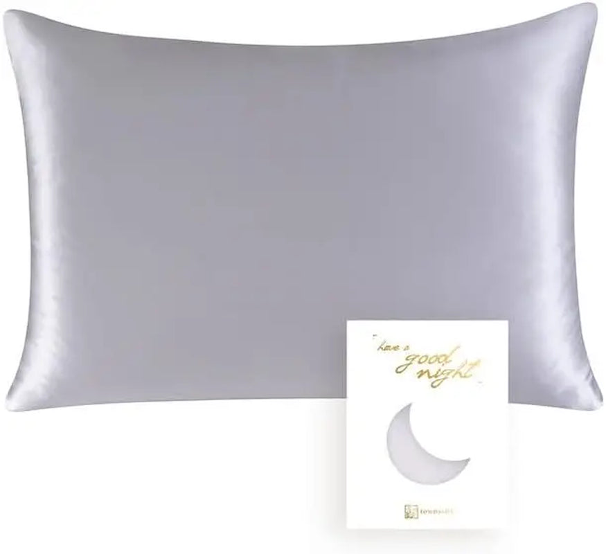 100% Natural Mulberry Silk Pillowcase 19Momme Pure Silk Pillow Case with Hidden Zipper